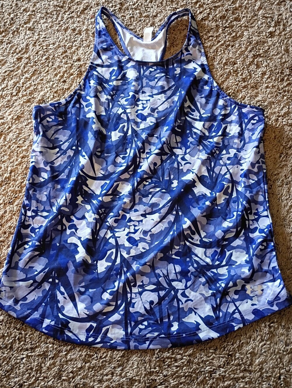 Women’s Under Armour Blue Print Tank Top.